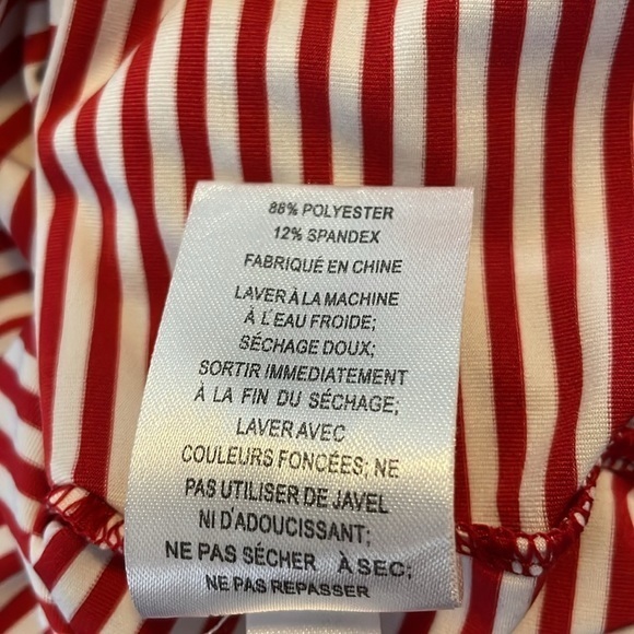 FootJoy‎ FJ Pro-dry Lisle Short Sleeve Red and White Striped Golf Polo Large - Picture 8 of 8